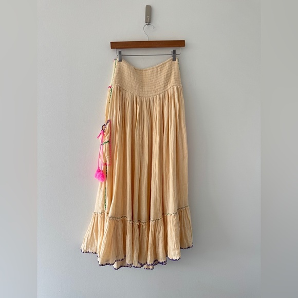 FREE PEOPLE Island Time Embroidered Skirt S - Picture 5 of 8